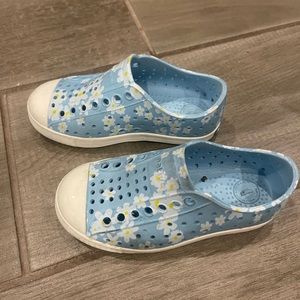 Kids Native Shoes in Blue Floral